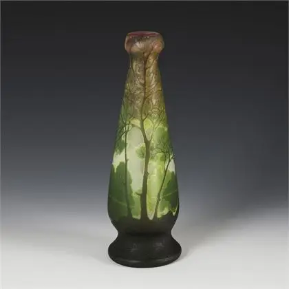 Jugendstil vaas met landschapsdecor. Legras & Cie