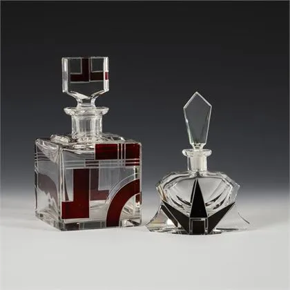 2 flakony Art deco