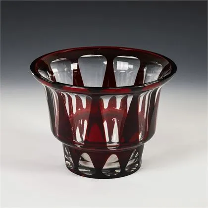 Art-deco schaal met slijpseldecor