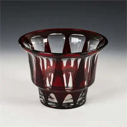 Art-deco schaal met slijpseldecor