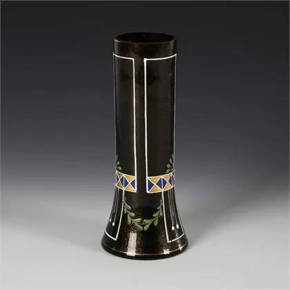 Jugendstil vaas van aventurijnglas. Riedel
