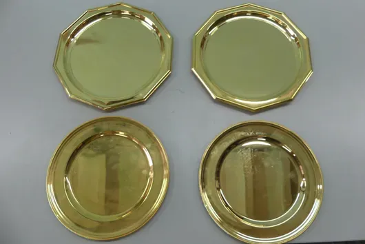 4x Wolff Germany Feingold Auflage Untersetzer