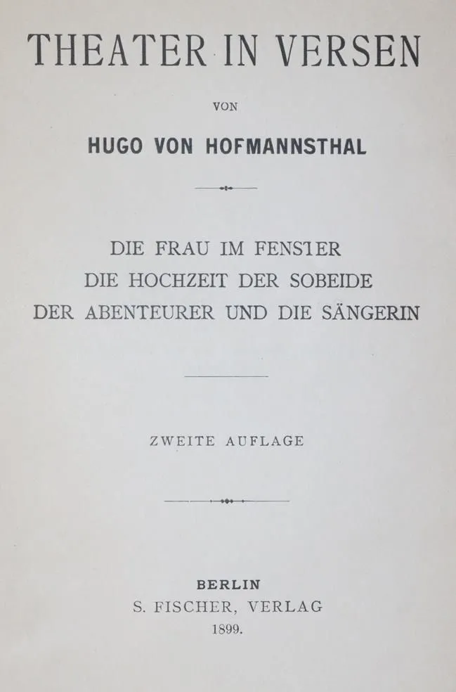 Hofmannsthal,H.v. – Poèmes