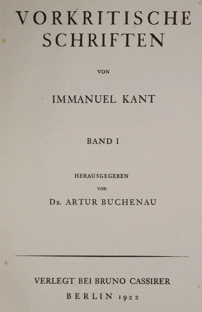 Kant,I. – Œuvres