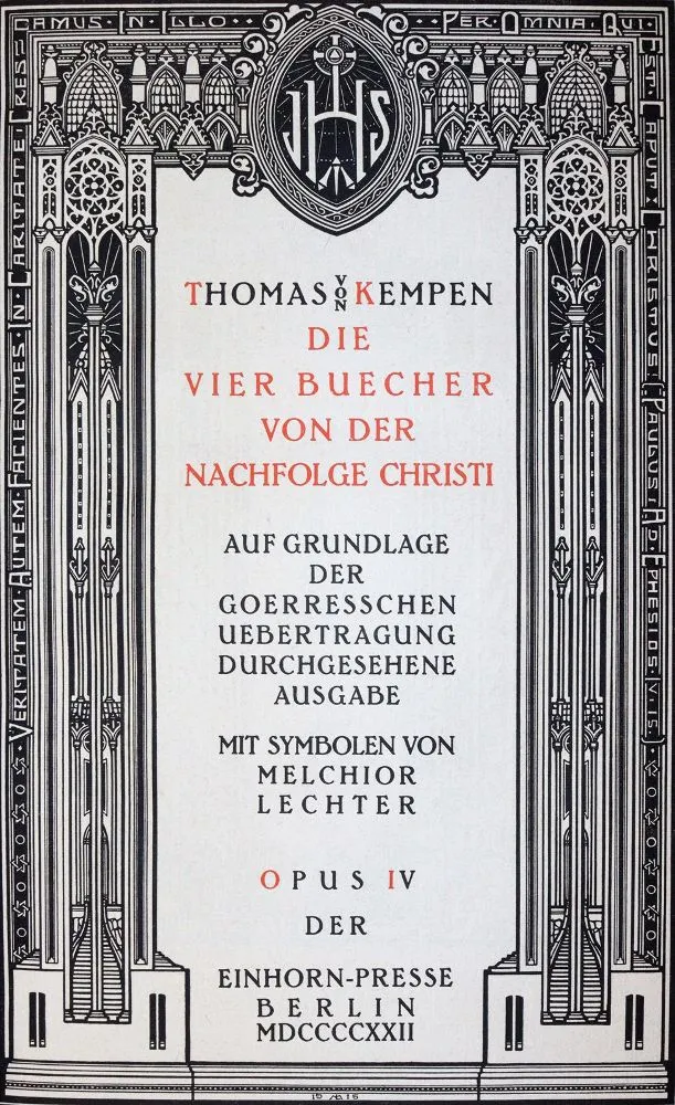 Thomas von Kempen. – De vier boeken van de navolging van Christus