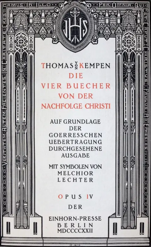 Thomas von Kempen. – Die vier Bücher von der Nachfolge Christi