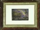 Landschaftsmaler des 20. Jh. – Gouache-Mischtechnik, 19 x 26 cm, "Landschaft mit Regenbogen", R;