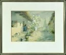 Lazetzky, ur. 1924 – Akwarela, 26 x 37 cm, "Gehöft", sygn. prawy dolny róg, R, Lit.: Artprice;