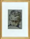 Portraitiste du 20e s. – Technique mixte, 22 x 16 cm, "Portrait de garçon", en bas à gauche signature illisible, R;