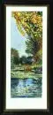 Szamosvari, Jozsef, né en 1931 Varpalota – Aquarelle, 53,5 x 20 cm, "Rivière avec bateau"
