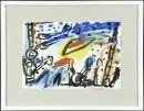 Artiste inconnu du 20e s. – Aquarelle, 16,5 x 24 cm, "Sans titre", monogramme et inscription illisibles en bas, R;