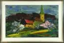 Benyi, Laszlo, 1909 Rakosliget - 2004 – Huile/toile, 51 x 80 cm, "Paysage avec église", signé en bas à droite, annoté au verso, réf. : Saur, Artprice ;