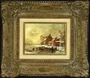 Graß, Hans, 1935 Königsberg - 2014 – Olie/multiplex, 15 x 20 cm, "Winterpret", gesigneerd rechtsonder, lit.: im Hause, Artprice