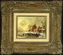 Graß, Hans, 1935 Königsberg - 2014 – Huile/contreplaqué, 15 x 20 cm, "Joies d'hiver", signé en bas à droite, réf. : im Hause, Artprice