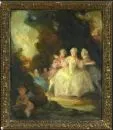 Hagn, Ludwig von, 1819 - 1898 München – Öl/Krt, 33 x 28 cm, rücks. betit. "Parkszene", u.r. monogr., rücks. Stempel "Eleonore v. Poschinger", Lit.:…