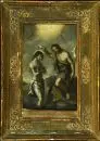 Peintre de saints du XVIIe s. – Huile/cuivre, 22 x 14 cm, "Baptême de Jésus"