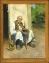Horváth, Andor G., 1876 Budapest - 1966 – Huile/carton, 44 x 33 cm, "Ungarischer Bauer", signé en bas à droite, réf. : Saur, Artprice;