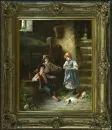 Ilg, Fritz, czynny ok. 1850 – Olej/płótno, 53 x 43 cm, "Des einen Leid ist des anderen Freud", sygn. prawy dolny róg, lit.: Artprice;