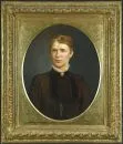 Kabáth, Vince, b. 1852 Kobila – Oil/canvas, relined, 61 x 50 cm (oval image section), "Bust portrait of a young woman", signed centre right, dated 1888, ref.: Thieme-Becker, Müller-Singer, Busse, Saur;