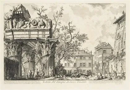 PIRANESI, Giovanni Battista(1720 Mogliano - 1778 罗马)。维斯帕先神庙