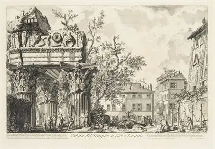 PIRANESI, Giovanni Battista (1720 Mogliano - 1778 Roma). Vespasians tempel