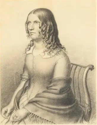 HANDWERCK, Eduard (Johann Jacob Eduard) (1824 Kassel -1883 smst.). Kvinneportrett
