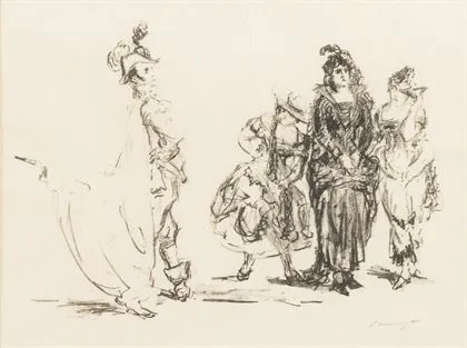 SLEVOGT, Max (1868 - 1932)。莫扎特《唐璜》场景