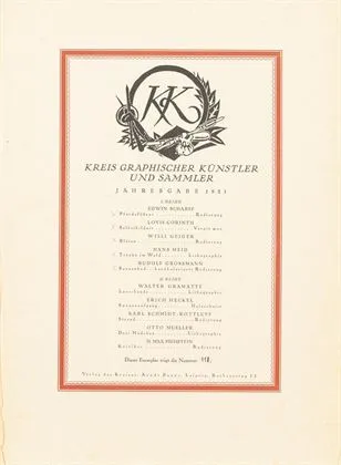 《Jahresgabe des Kreises Graphischer Künstler und Sammler》9页合集