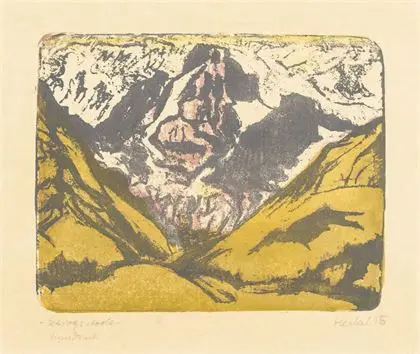 HECKEL, Erich (1883 - 1970). "Gebirgsstock"
