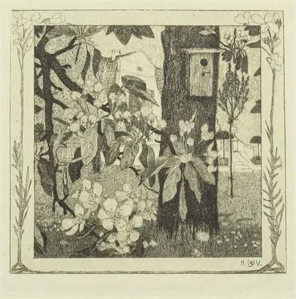 VOGELER, Heinrich (1872 - 1942). "春日清晨"