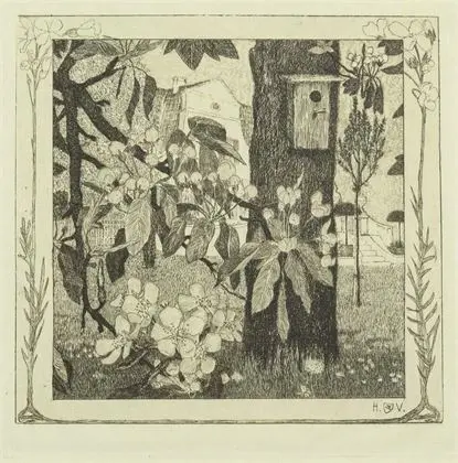 VOGELER, Heinrich (1872 - 1942). "Vårmorgen"