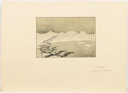 KUBIN, Alfred (1877 - 1959). "Nach der Schlacht"