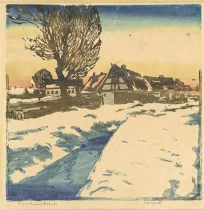 BERNDT, Siegfried (1880 Görlitz - 1946 Dresden). Vinterlandskap