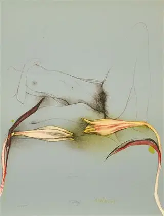 BRUNI, Bruno (født 1935). Liggende akt