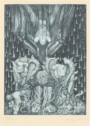 FUCHS, Ernst (1930 Wien - 2015 smst.). "Adams Zerstörung und Verheißung"