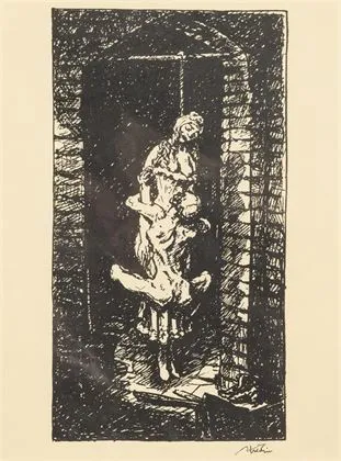KUBIN, Alfred（1877 - 1957）。《Totentanz》中的6幅