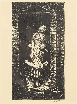 KUBIN, Alfred (1877 - 1957). 6 blade fra "Totentanz"