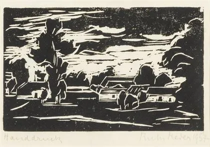MEIER, Ruth (1888 - 1965)。村庄风景