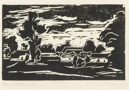 MEIER, Ruth (1888 - 1965). Landsbylandskab