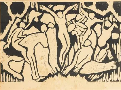 MORGNER, Wilhelm (1891 Soest -1917 Langenmark)。大型钉十字架