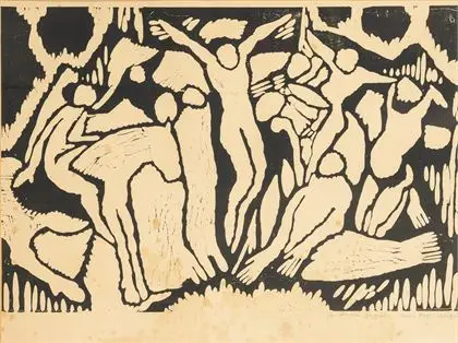 MORGNER, Wilhelm (1891 Soest -1917 Langenmark). Stor korsfæstelse