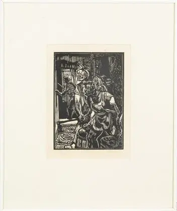 SCHUBERT, Otto (1892 Dresden - 1970 smst.). Væverne, 4. akt - De oprørske vævere