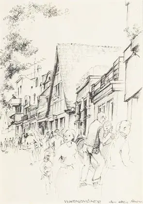 WIRTH, Martin (18939 - 2017). "Warnemünde - Am alten Strom"