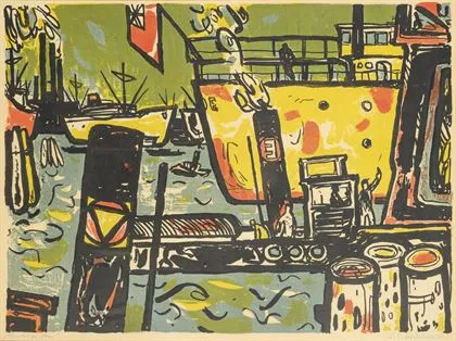 MÜLLER, Karl Erich (1917 Halle - 1998 同上). "汉堡港"