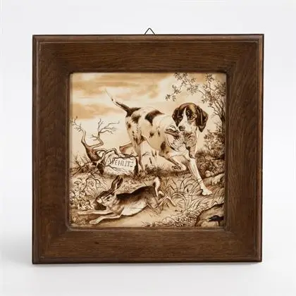 Decoratieve plaat met jachtmotief