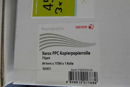 2x Xerox PPC copy paper roll