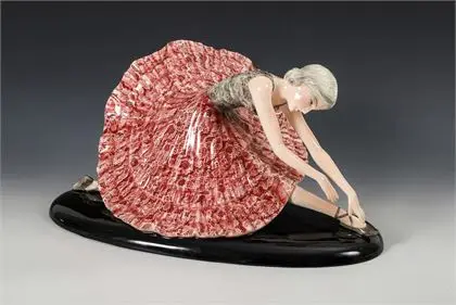 Danseres "De stervende zwaan". Weense manufactuur Friedrich Goldscheider