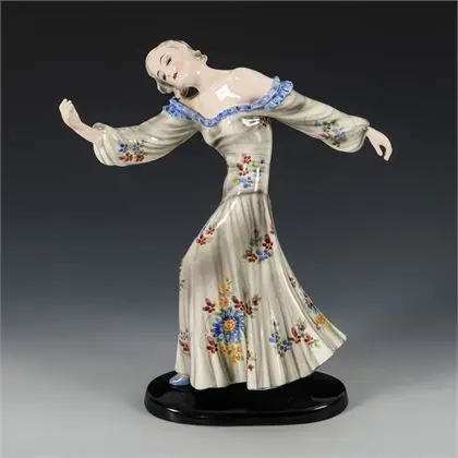 Figuur "Ritme". Weense manufactuur Friedrich Goldscheider
