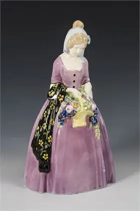 Jugendstil seizoenenfiguur "Lente". Weense manufactuur Friedrich Goldscheider