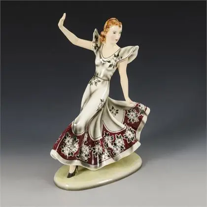 Danseres "Allegretto". Weense manufactuur Friedrich Goldscheider